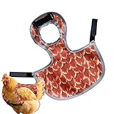 Washable Chicken Apron - Protects Wings from Injury | Reusable Hen Saddle Back Protector | for Broody Molting Chick Poultry Livestock Turkey Pet Outdoor, Adjustable Durable Polyester