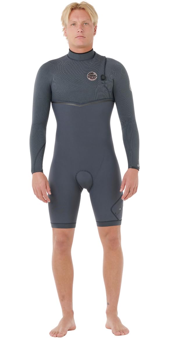 Rip Curl 2026 Męski E-Bomb 2 mm Zip Free Długi Rękaw Wiosna Garnitur - Żelazo