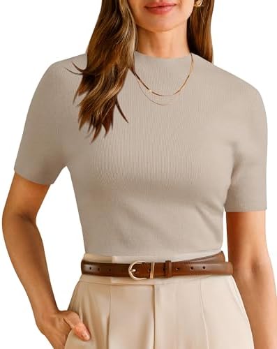 Arach&Cloz Women's Wool Blend Spring Seamless Rip Resistant Tops ...