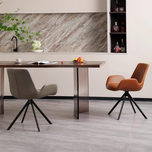 Chaise bureau pivotante grise rembourrée pour ordinateur - 3