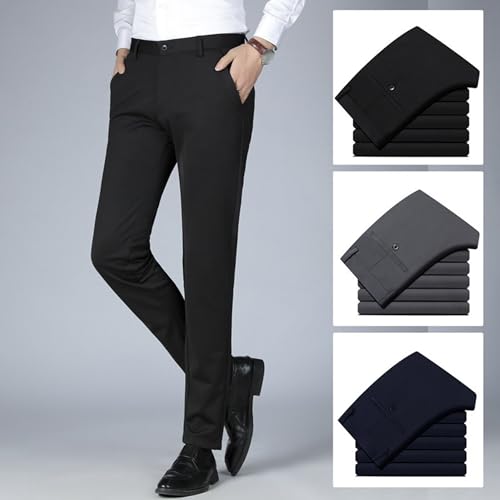 Men's Stretch Dress Pants Slim Fit Business Casual Suit Pants for Men Skinny Office Work Trousers2