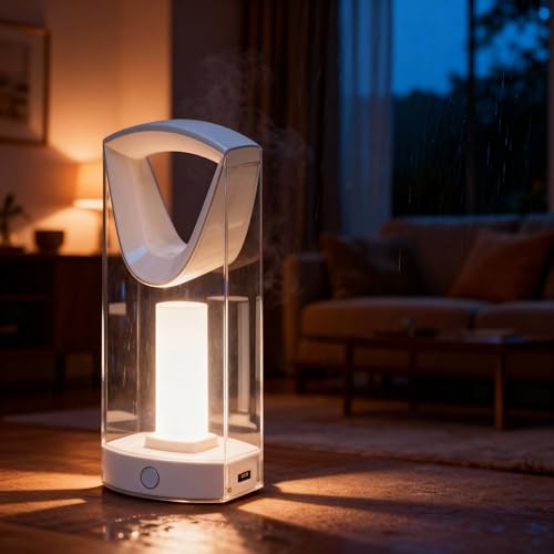 Velamp Lampada di Emergenza Portatile Ricaricabile 400 lumen, Lampada LED con funzione anti-blackout, Luce naturale 4000K - Dimmerabile - Con cavo USB, Sicura, Leggera e Compatta