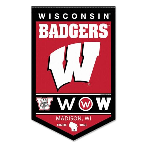 College Flags & Banners Co. Wisconsin Badgers Heritage History Banner Pennant