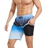 MILANKERR Traje de baño para hombre con forro de malla, Small