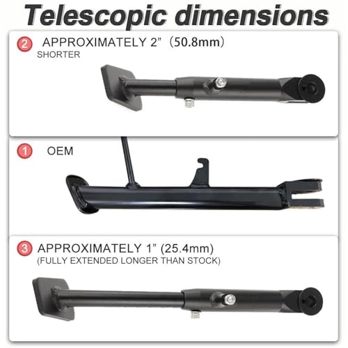 Support de latéral réglable moto anti-basculement CNC - 4