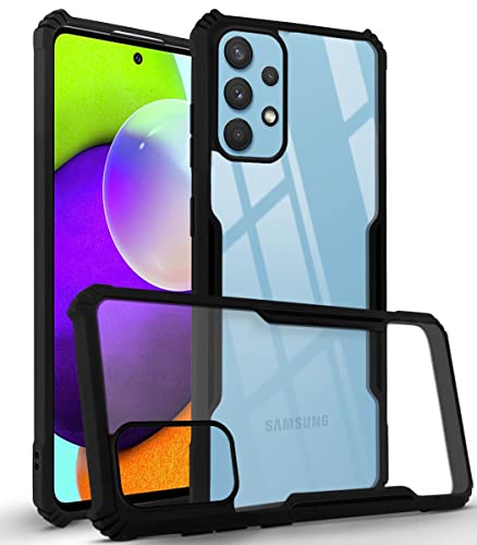 Image of Jkobi Back Cover Case for Samsung Galaxy A52 | A52 5G | A52s 5G (Crystal Glass Back | Camera Protection | Shockproof Bumpers | Professional Black)