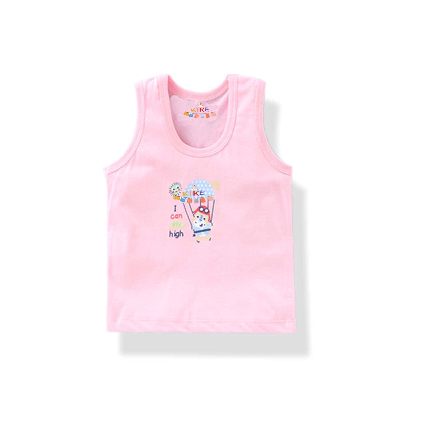 VIDHIKA New Born Boys Girls Soft Cotton Regular Fit Coloured Cotton Printed Sleeveless Baniyan Kids Sando Vest Innerwear for Boys Pack of 6 (lighty Vest, 6-12 Months) 2