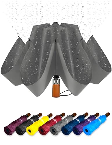Image of Automatic Open Close Compact Travel Umbrella with Wind Vent Umbrella big size Lightweight Windproof Folding for men Women