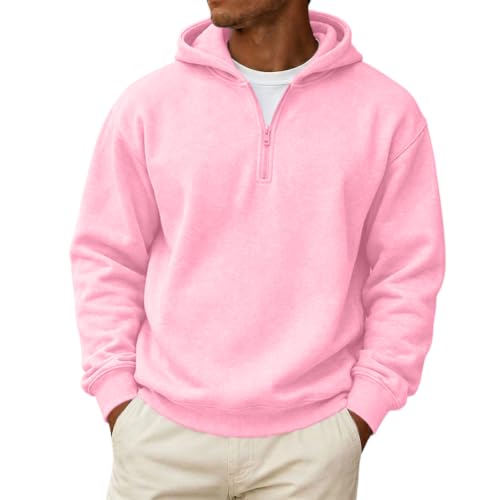 Men's Zip Up Hoodies 1/4 Zip Big and Tall Fleece Classic Oversized Hoodie - image 1