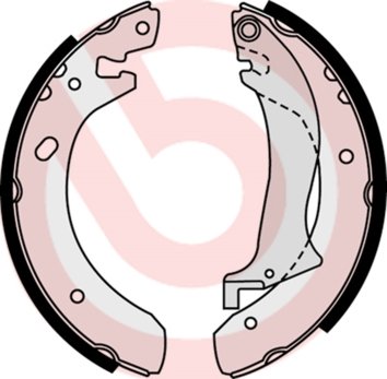 Brembo S 44 504 - Ganascia Freno - Posteriore - 2