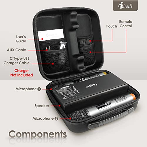 M200 - Bluetooth Microphone With Speaker - Karaoke Machine With Bluetooth Microphone - Karaoke Speaker For Adults - Wireless Portable Pa System - Karoke System Set For Party (M200) #TOP3