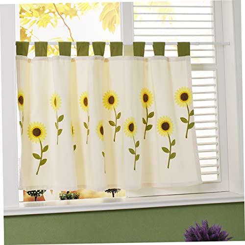 Cortinas transparentes bordadas de gasa rural VINTORKY para panel de ventana de puerta 7