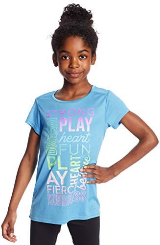 C9 Champion girls Tech Tee T Shirt, Summer Splash - Multi Word, Medium US