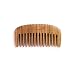 Breezelike Hair and Beard Comb - Wide Tooth Sandalwood Comb - No Static Pocket Size Wood Comb for Men and Women