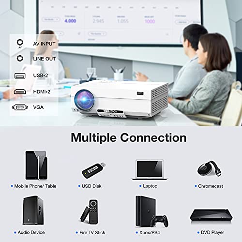 TOPVISION-Proyector-Cine-en-Casa-9000-Lumenes-Proyector-LCD-Full-HD-Nativo-1080P-Soporte-4K-300-Proyector-DomesticoProfesional-para-Telefono-InteligentePCTV-BoxLaptopPS4PPTEXCEL