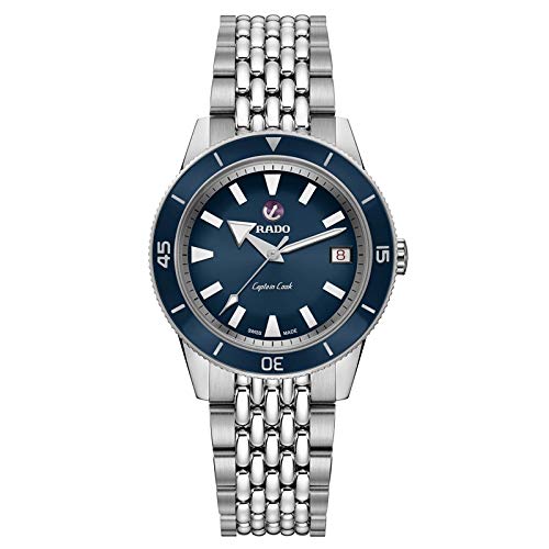Rado Captain Cook Automatic Damenuhr mit blauem Zifferblatt, R32500203