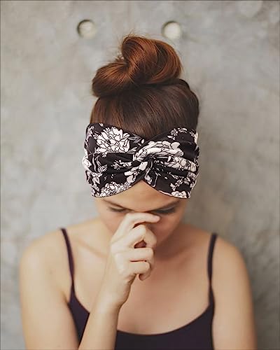 Image of DRESHOW 6 Pack Extra Wide Headbands for Women Large Turban Headband Boho Head Wrap Elastic Hairbands Hair Twisted Knot Hair Accessories