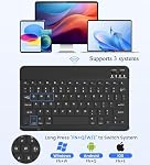 Case clavier pour Samsung Galaxy Tab A11+ 2025/ A9+ 2023 11-inch, avec souris, couvercle de clavier amovible magnétique pour A11 Plus/A9 Plus 11" avec porte-crayon, souris Bluetooth sans fil, noir