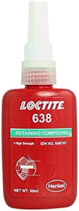 Genuine Henkel Loctite 638 High Strength Retaining Compound Metal Adhesive Retainer Glue 50 ml - 15 Pack