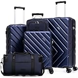 Eeeza Luggage Sets 5 Piece, Suitcases with Wheels, ABS Hard Case Luggage with TSA Lock Spinner Wheels, Carry On Luggage Set(5 Piece Sets (20