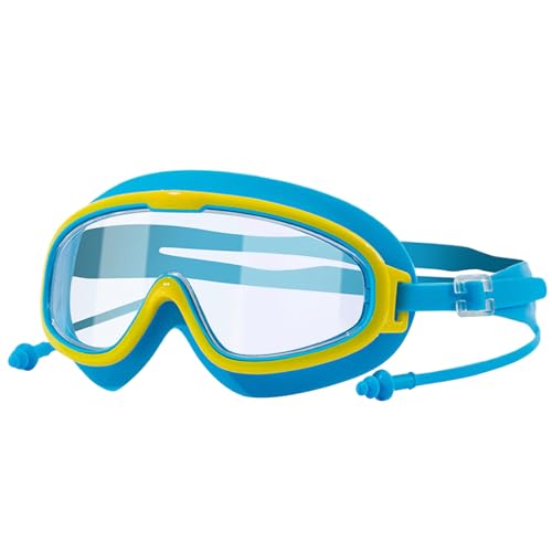 Lunettes de natation pour enfants étanches en silicone avec bouchons d'oreilles