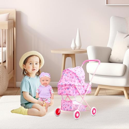 Poussette jouet pour bébé : la mini poussette d'imitation pour des balades comme maman