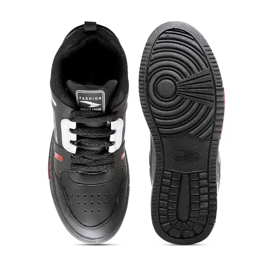 Image of ASIAN Men's Tarzan-06 White Casual Sneaker High-Neck Shoes with Lightweight Extra Cushion Lace-Up Shoes for Men's & Boy's