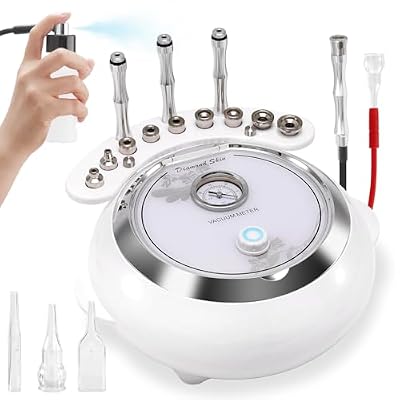 Diamond Microdermabrasion Machine, TopDirect 3 IN 1 Professional Dermabrasion Skincare Device for Adjustable Suction Facial Treatment (Suction Power: 0-68cmHg)