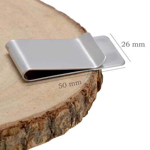 6 PCS Stainless Steel Money Clips for men, Silvery metal Cash Clips Slim Wallet3