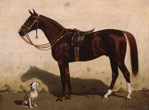 Tableaux Moderne Toile Décor Art Mural Chien Emil Volkers Peinture Chambre 60x90