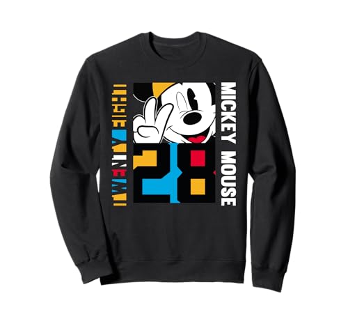 Sweat Mickey Mouse Disney 1928 vintage color block pour adulte