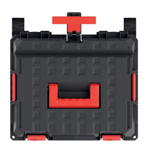 Tough Modular System Mobile Workshop Tool Storage Box Wheels Platform Compact 2 Pieces Set Tool Case With Handle Workshop Garage Organizer - Image 7
