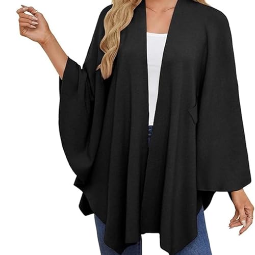 Consolidateh Shawl Sweater，Elegant Shawl Wraps Soft Open Front Sweater, Cross Front Knit Sweater for Office4