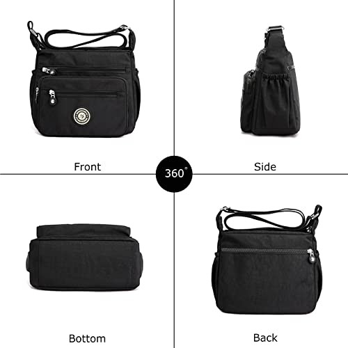 Lasszone Women's Shoulder Bags Multi-Pocket Casual Crossbody Bag Handbags Waterproof Nylon Messenger Travel Bags Ladies Tote #TOP1