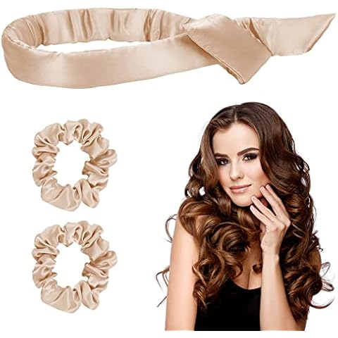 AOMIG Hair Curler Set, Hair Rollers Lazy Hair Curlers To Sleep In Hair Curls Headband Overnight Hair Curlers For Women Long Hair Curler Accessories (Khaki) Cover