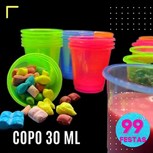Copo Descartável de Tequila Shot 30ml Neon 20 UN