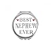 Best nephew ever Quote Relatives Hand Compact Mirror Round Portable Pocket Glass