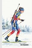 Biathlon Notebook: Lined Journal for Cross-Country Skiing & Shooting Fans | Original Winter Sports Gift Idea | Diary for Men Women Kids | Size 6x9 (15x22 cm)