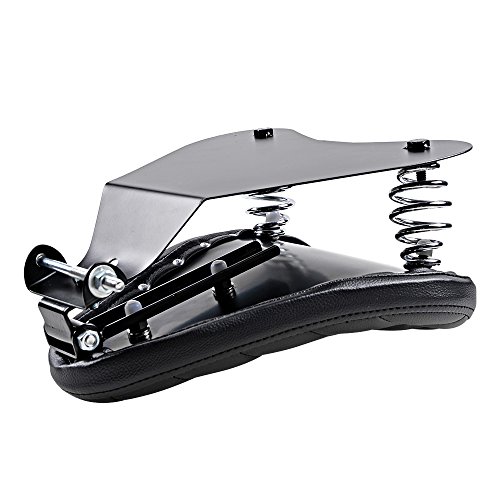 Astra Depot Motorcycle 3" Synthetic Leather Diamond Solo Seat W/Springs + Sliding T-Bar + Swivel Bracket Mounting Kit Pu Leather #TOP4
