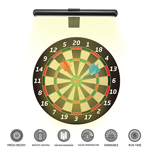 Vigmoj Wireless Picture Light Battery Operated,Rechargeable Painting Light With Remote Control,Metal Art Light Display Lamp,3 Modes,Dimmable Dartboard Light With Timer For Frame Picture Gallery,300Lm #TOP4