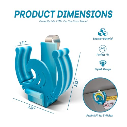 Image of Car Visor Clip Holder for ZYN，Suitable for cans of 2.75 inch*0.78 inch,Universal high-Temperature Resistant Sun Visor Accessories for Bag cansInterior Car Accessories for Organization(Wave)