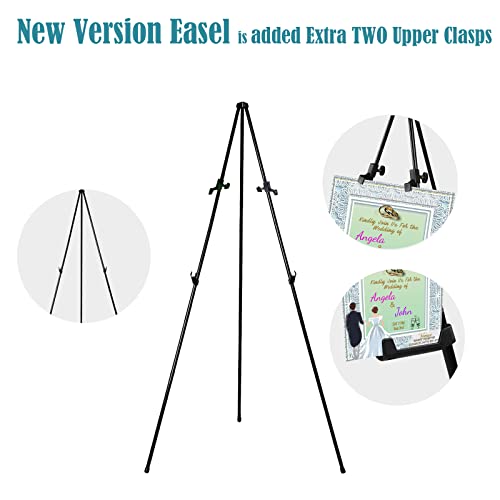 63" Instant Easels Stand For Wedding Sign & Posters,Adjustable Metal Easels For Display Painting Canvas,Folding Tripod With Portable Bag By Joyyeux,Black 1Pack #TOP1