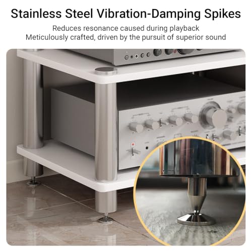 Meuble audio ouvert anti-vibration élimine les sauts de son stéréo
