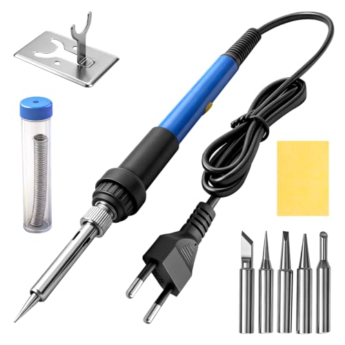 Fer a Souder 60W Kit 9 Pièces avec Soudure Température Réglable 200 à 450°C