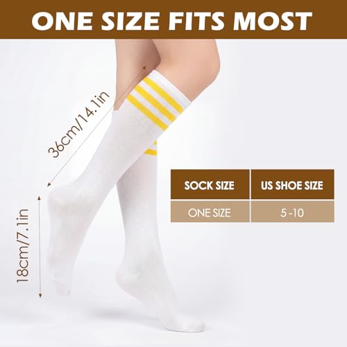Image of American Trends Womens Athletic Knee High Socks Outdoor Sport Thigh High Stockings Casual Stripes Tube Socks