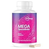 Microbiome Labs MegaSporeBiotic – Sporenbasiertes Probiotikum mit 4 Bacillus-Stämmen, aktive Bakterien für Männer & Frauen, vegan, zur Unterstützung der Darmflora, lagerstabil, 60 Kapseln