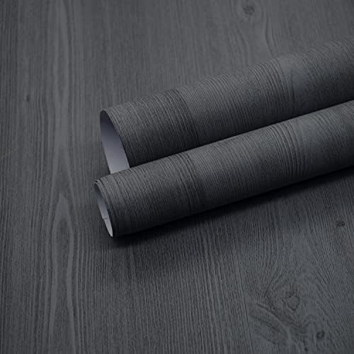 LiKiLiKi Natural Wood Contact Paper Gray Wood Grain Wallpaper Peel and Stick Wallpaper Self Adhesive Decorative Wallpaper for Living Room Office 15.7"*78"
