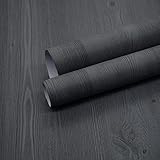 LiKiLiKi Natural Wood Contact Paper 15.7"*472" Gray Wood Grain Wallpaper Peel and Stick Wallpaper Se