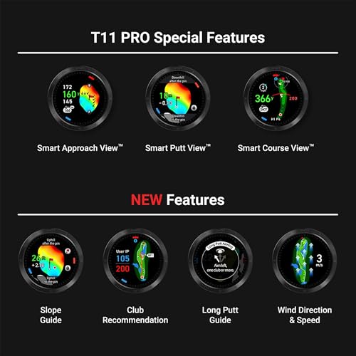 VOICE CADDIE T11 Golf GPS Watch - Black