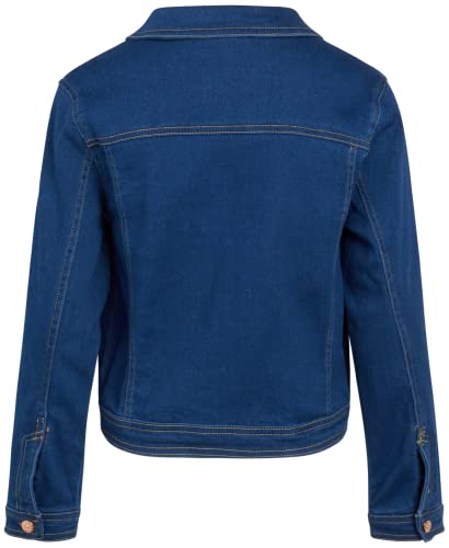 Vince Camuto Girls' Jean Jacket - Basic Casual Soft Stretch Denim Jacket (Size: 7-12), Size 8, Dark Wash Soild #TOP4